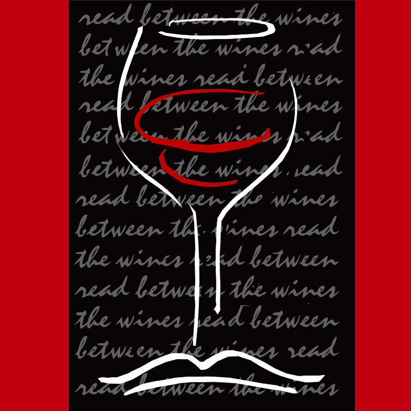 The photo shows the official logo of the Friends Read Between the Wines Program